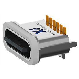 XB-ATCF-06-008 TYP C 6P vertikale wasserdichte Basis L=7.20mm (Zinklegierungszunge der Schale ausgesetzt 0.75)