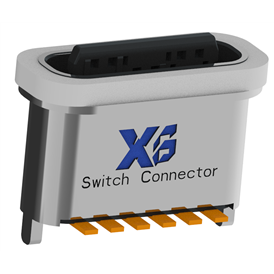 XB-ATCF-06-008 TYP C 6P vertikale wasserdichte Basis L=7.20mm (Zinklegierungszunge der Schale ausgesetzt 0.75)